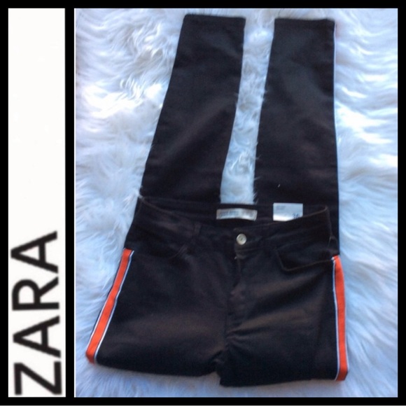 NWT ZARA Z1975 Jeans w/ Side Stripes - Picture 5 of 8